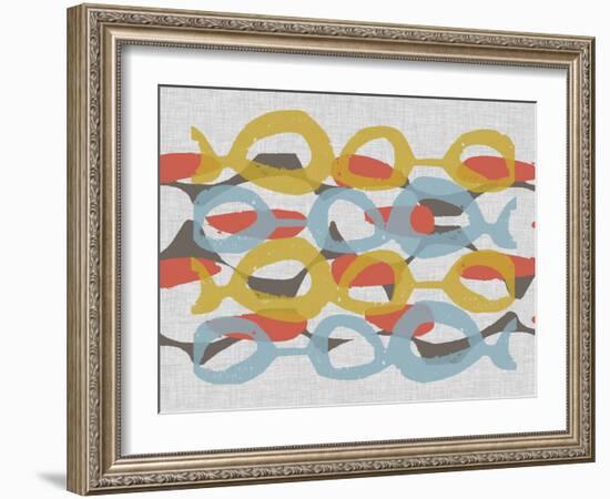 Mid Century Pattern I-Jennifer Goldberger-Framed Art Print