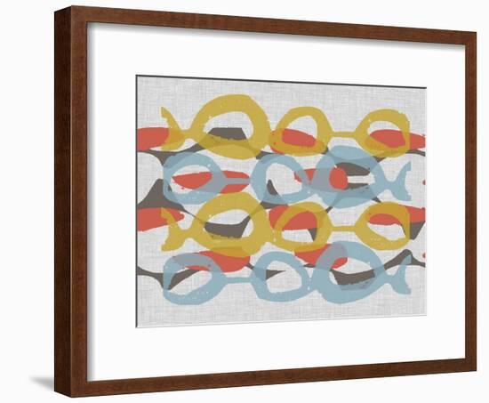 Mid Century Pattern I-Jennifer Goldberger-Framed Art Print