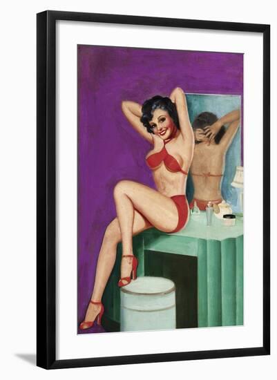 Mid-Century Pin-Ups - Bedtime Stories-Peter Driben-Framed Art Print