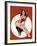 Mid-Century Pin-Ups - Eyeful Magazine - Brunette in a Red Bathing suit-Peter Driben-Framed Art Print