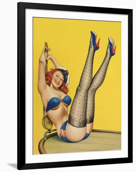 Mid-Century Pin-Ups - Flirt Magazine - Sailor Girl-Peter Driben-Framed Art Print