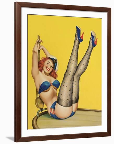 Mid-Century Pin-Ups - Flirt Magazine - Sailor Girl-Peter Driben-Framed Art Print
