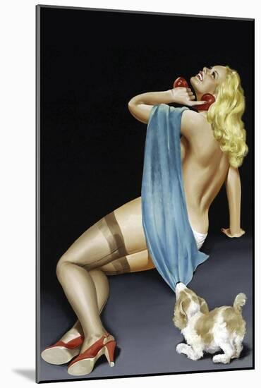 Mid-Century Pin-Ups - Phone Talk-Peter Driben-Mounted Art Print