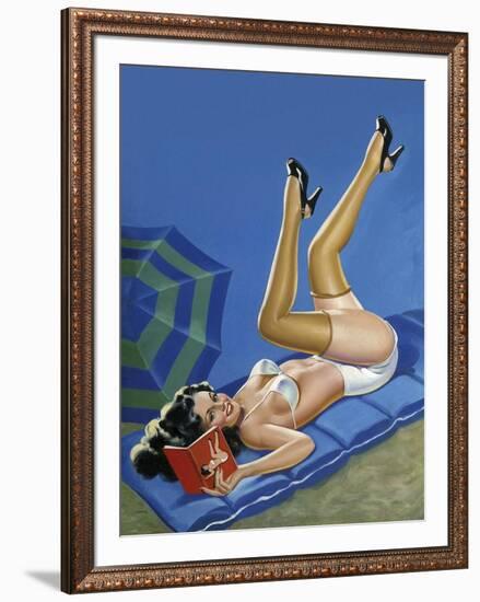 Mid-Century Pin-Ups - Wink Magazine - Merry mirthful Maiden-Peter Driben-Framed Art Print