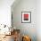 Mid Century Red and Black Study-Eline Isaksen-Framed Art Print displayed on a wall