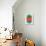 Mid Century Red Circle and Half Moons-Eline Isaksen-Art Print displayed on a wall