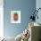 Mid Century Red Circle and Half Moons-Eline Isaksen-Framed Art Print displayed on a wall