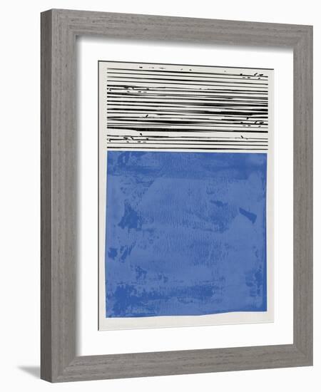 Mid Century Royal Blue Study-Eline Isaksen-Framed Art Print