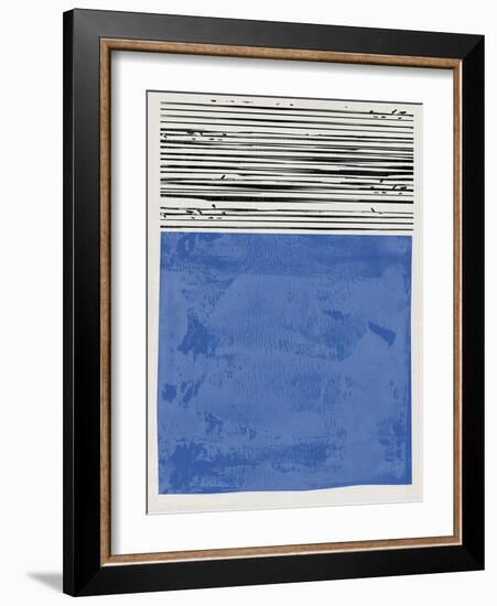 Mid Century Royal Blue Study-Eline Isaksen-Framed Art Print