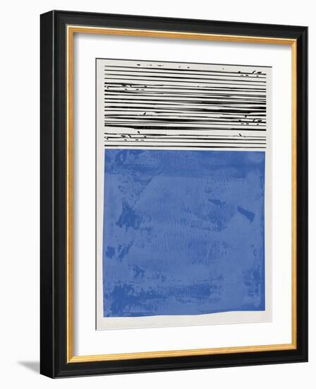 Mid Century Royal Blue Study-Eline Isaksen-Framed Art Print