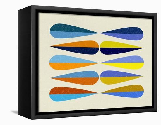 Mid Century Shapes I-Eline Isaksen-Framed Stretched Canvas