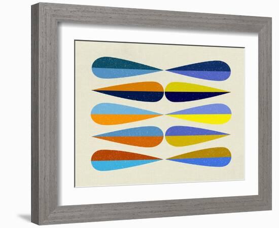 Mid Century Shapes I-Eline Isaksen-Framed Art Print