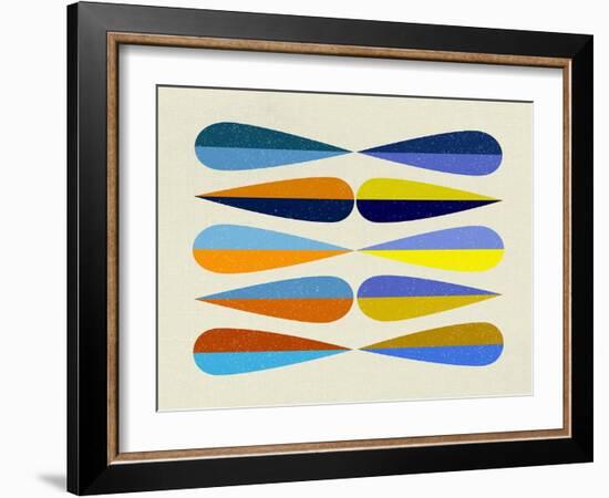 Mid Century Shapes I-Eline Isaksen-Framed Art Print