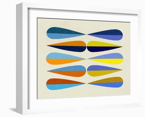 Mid Century Shapes I-Eline Isaksen-Framed Art Print