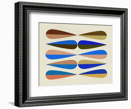 Mid Century Shapes II-Eline Isaksen-Framed Art Print