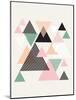 Mid Century Triangles I-Eline Isaksen-Mounted Art Print