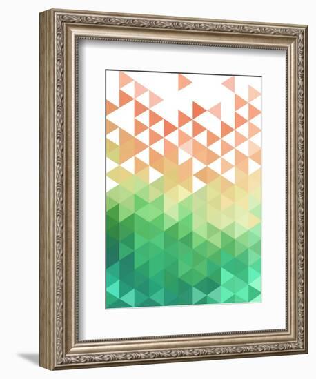 Mid Century Triangular Ornament II-Eline Isaksen-Framed Art Print