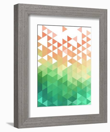 Mid Century Triangular Ornament II-Eline Isaksen-Framed Art Print