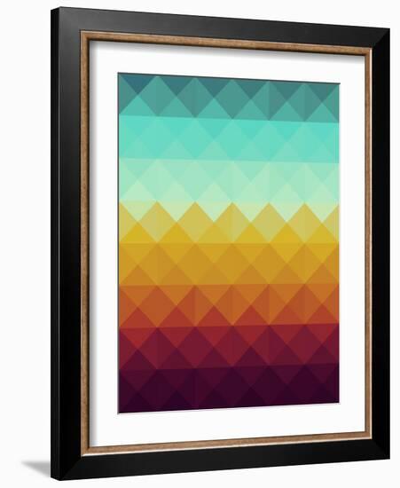 Mid Century Triangular Ornament-Eline Isaksen-Framed Art Print