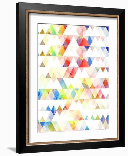 Mid Century Triangular Pattern II-Eline Isaksen-Framed Art Print