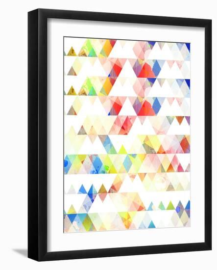 Mid Century Triangular Pattern II-Eline Isaksen-Framed Art Print