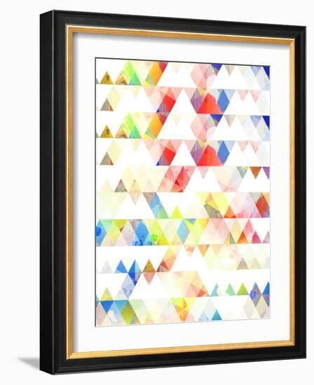 Mid Century Triangular Pattern II-Eline Isaksen-Framed Art Print