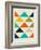 Mid Century Triangular Pattern III-Eline Isaksen-Framed Art Print