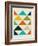 Mid Century Triangular Pattern III-Eline Isaksen-Framed Art Print