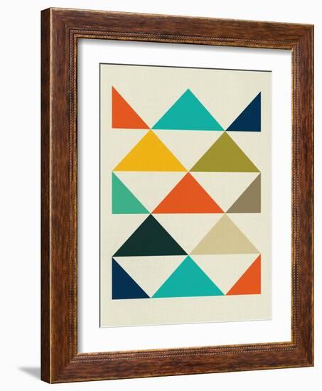 Mid Century Triangular Pattern III-Eline Isaksen-Framed Art Print