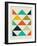 Mid Century Triangular Pattern III-Eline Isaksen-Framed Art Print