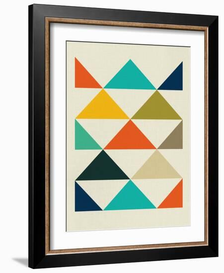 Mid Century Triangular Pattern III-Eline Isaksen-Framed Art Print