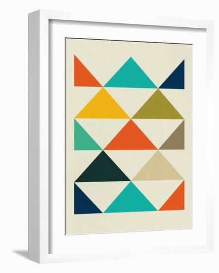 Mid Century Triangular Pattern III-Eline Isaksen-Framed Art Print