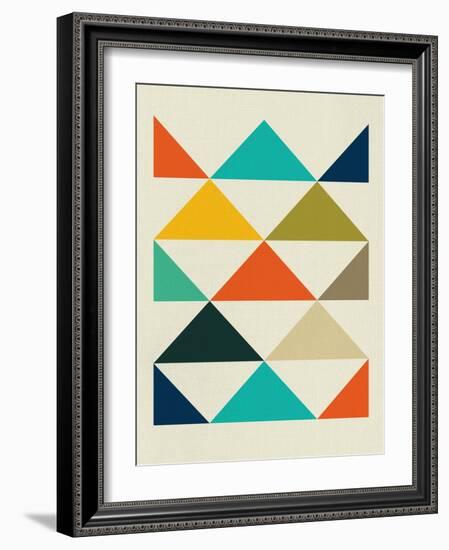 Mid Century Triangular Pattern III-Eline Isaksen-Framed Art Print