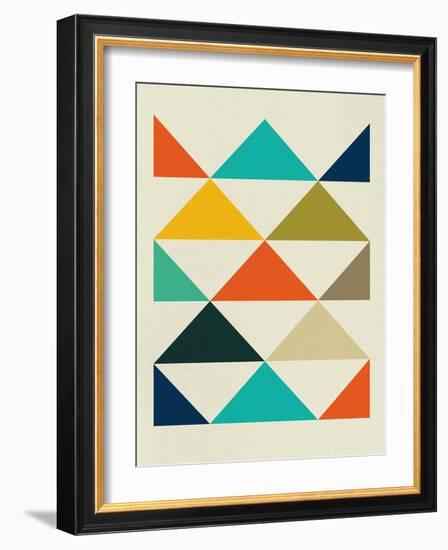 Mid Century Triangular Pattern III-Eline Isaksen-Framed Art Print