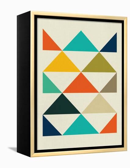 Mid Century Triangular Pattern III-Eline Isaksen-Framed Stretched Canvas