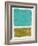 Mid Century Turquoise and Olive Study-Eline Isaksen-Framed Art Print