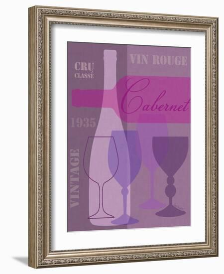 Mid Century Wine 1-Lola Bryant-Framed Art Print