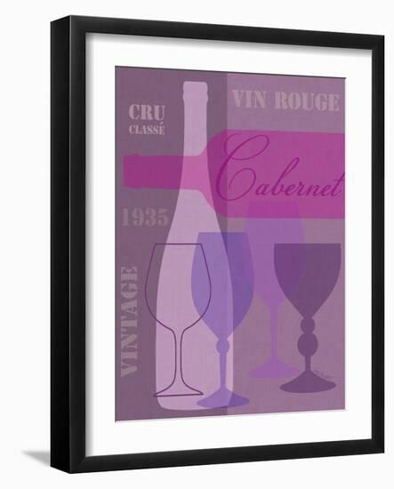 Mid Century Wine 1-Lola Bryant-Framed Art Print