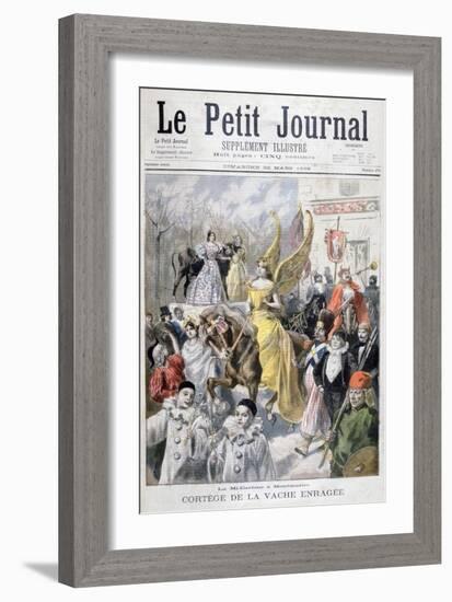 Mid-Lent Celebrations, Paris, 1896-F Meaulle-Framed Giclee Print