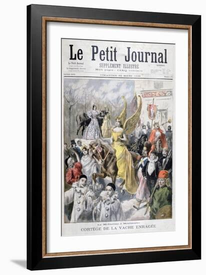 Mid-Lent Celebrations, Paris, 1896-F Meaulle-Framed Giclee Print