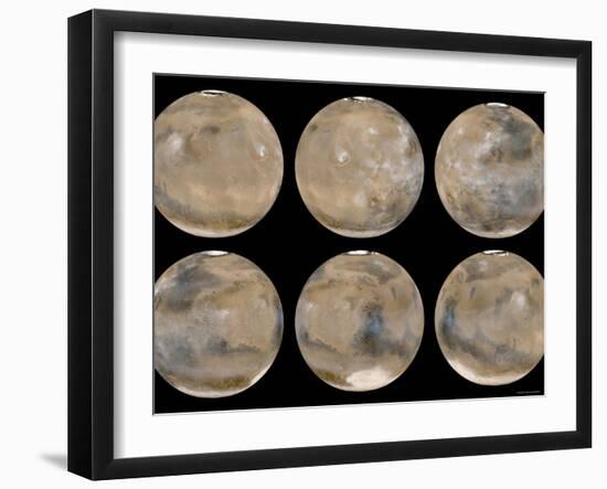 Mid-Northern Summer/Southern Winter on Mars-Stocktrek Images-Framed Photographic Print