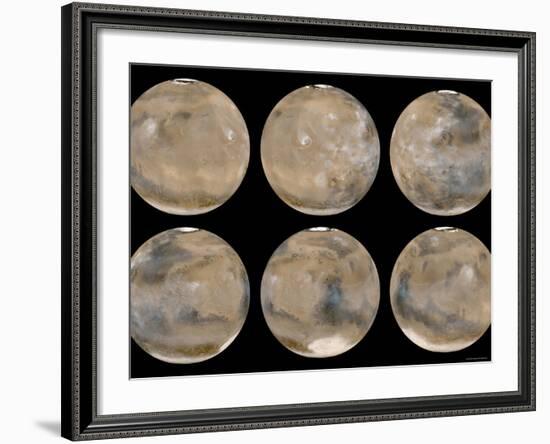 Mid-Northern Summer/Southern Winter on Mars-Stocktrek Images-Framed Photographic Print