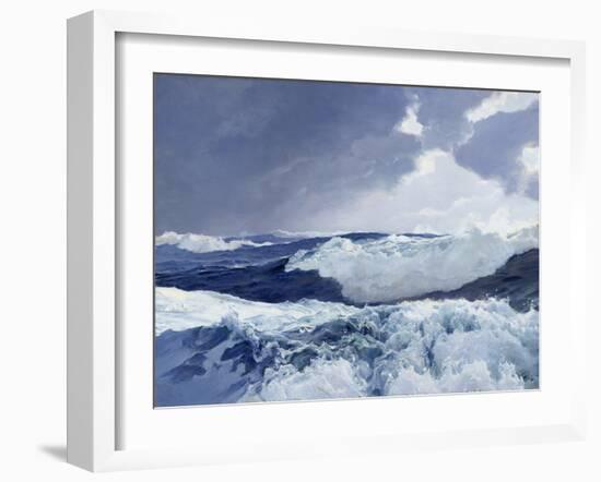 Mid Ocean (Oil on Canvas)-Frederick Judd Waugh-Framed Giclee Print