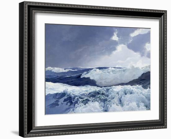 Mid Ocean (Oil on Canvas)-Frederick Judd Waugh-Framed Giclee Print