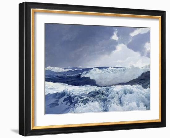 Mid Ocean (Oil on Canvas)-Frederick Judd Waugh-Framed Giclee Print