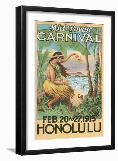 Mid-Pacific Carnival Poster, Hawaii-null-Framed Art Print