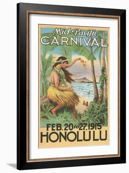 Mid-Pacific Carnival Poster, Hawaii-null-Framed Art Print