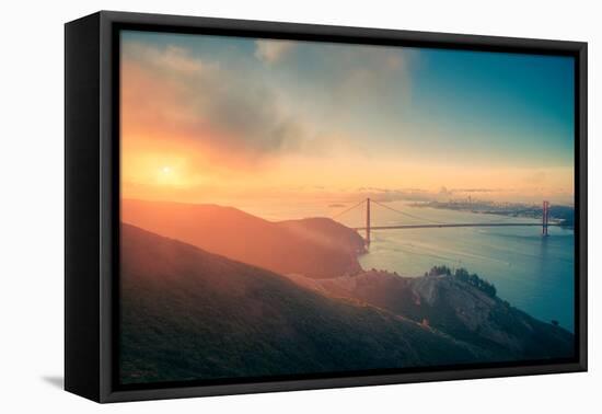 Mid-summer Morning Landscape at Golden Gate Bridge, San Francisco, California-Vincent James-Framed Premier Image Canvas