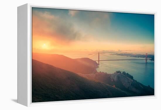 Mid-summer Morning Landscape at Golden Gate Bridge, San Francisco, California-Vincent James-Framed Premier Image Canvas