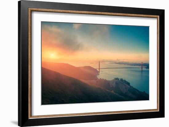 Mid-summer Morning Landscape at Golden Gate Bridge, San Francisco, California-Vincent James-Framed Photographic Print